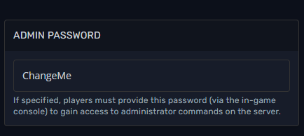 Admin Password