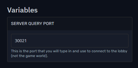 Server Query Port