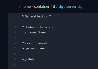 Example Server Config